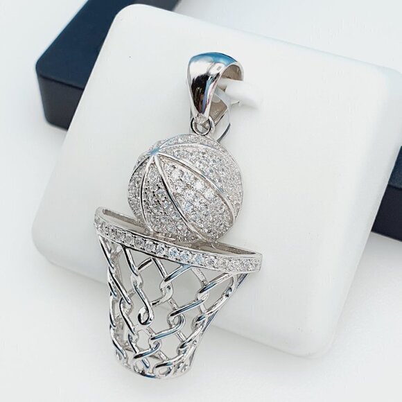 "925 Sterling Silver Cubic Zirconia Pendant, UU1P6A6041 - Picture 1 of 8